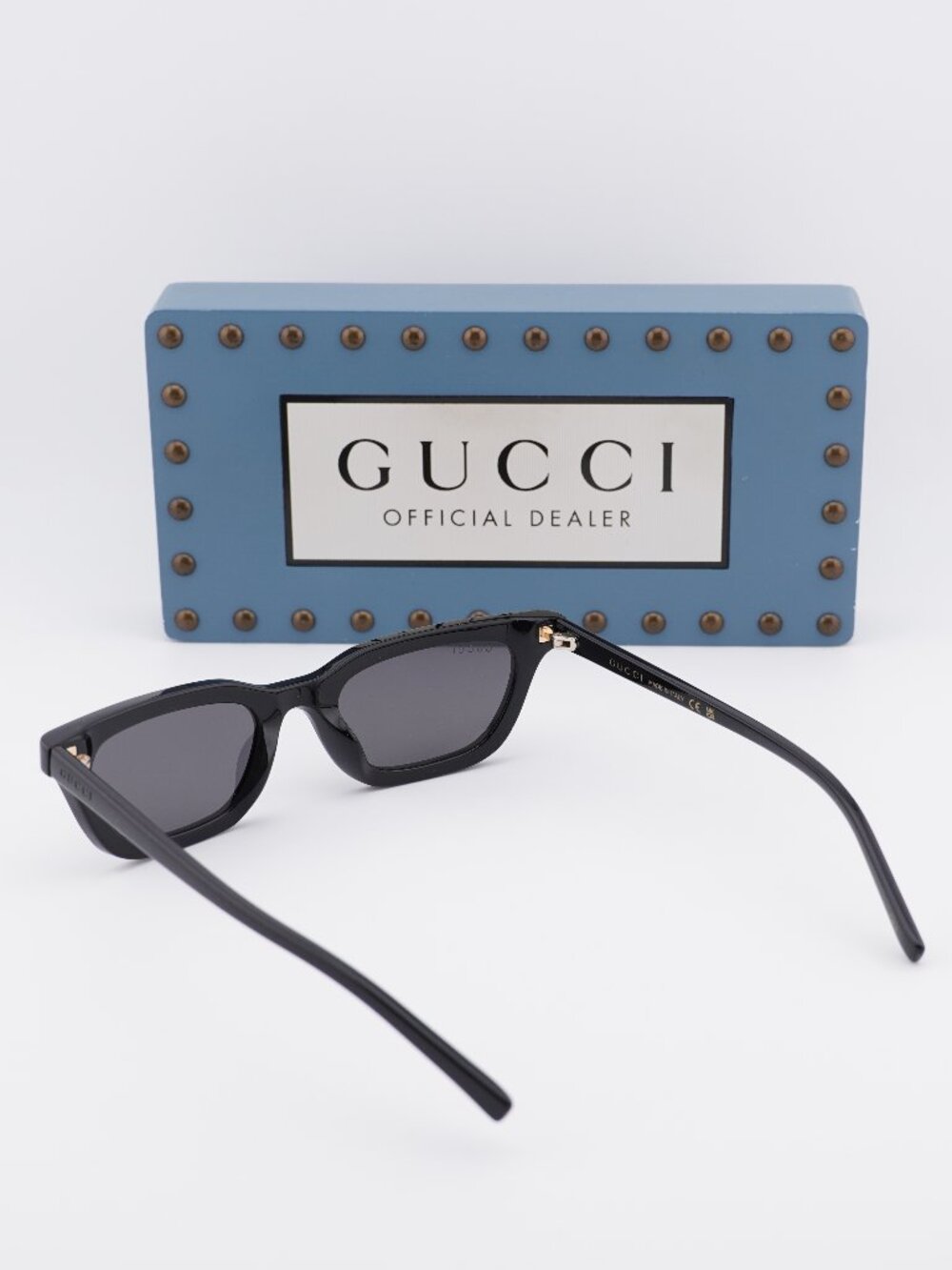 Gucci GG1944S 001 Rectangle Sunglasses - Black / Grey - Picture 5 of 12